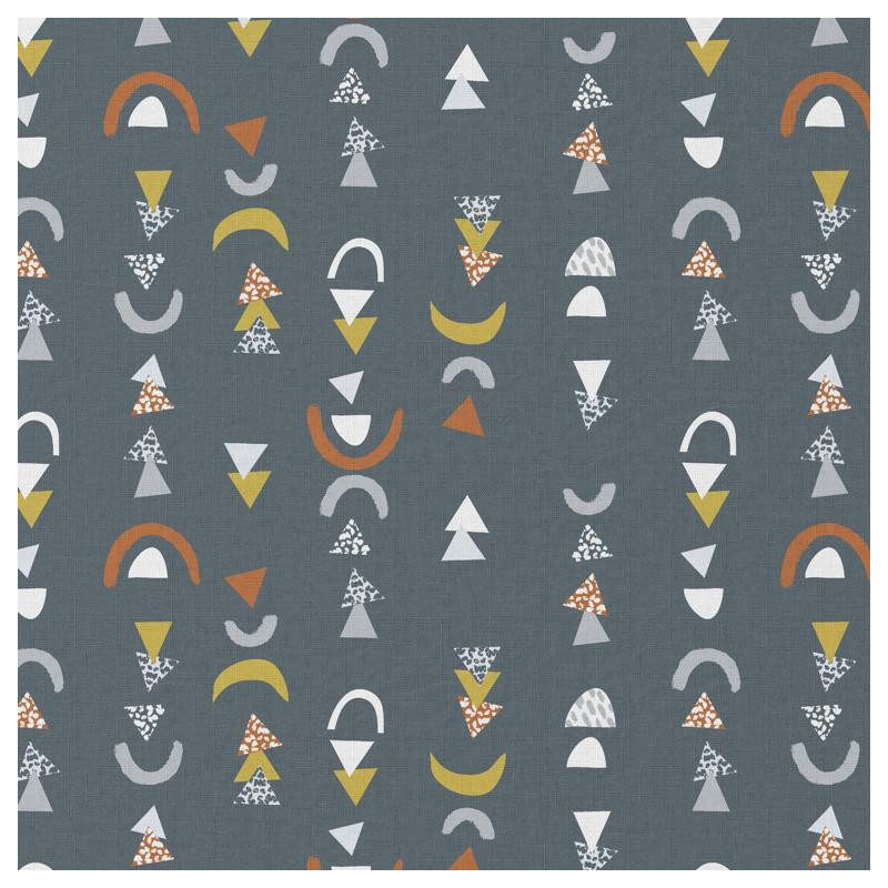 Printed Cotton ELIO Blue Stone / Muted Multicolored
